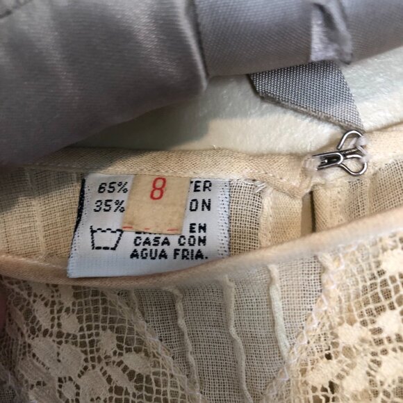 Vintage Semi Sheer Lace Trad Wife Pinup Summer Dress Size 8 - Picture 3 of 7